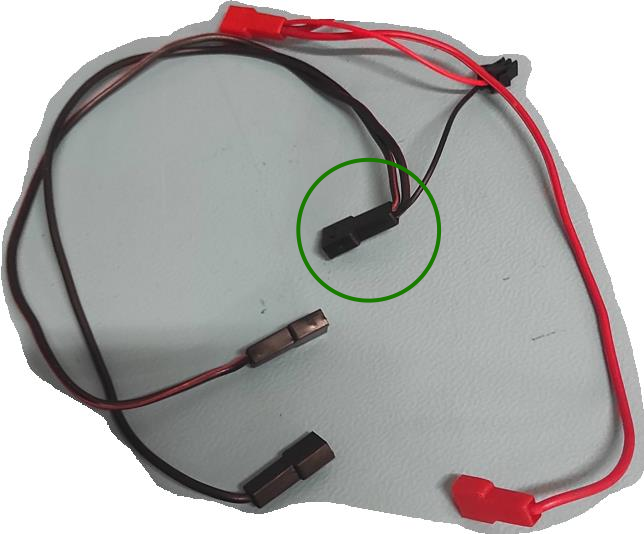 Wire harness with shown black connector.