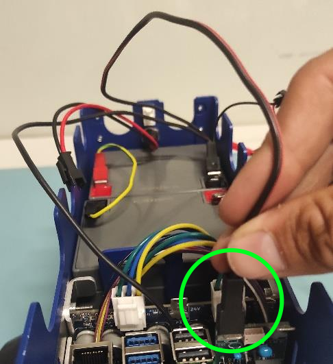 Wire black connector added to the MCB with green circle.
