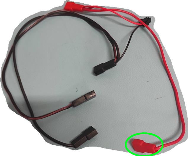 Rest of the wires with green circle.