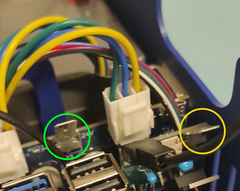 MCB with green and yellow circle.